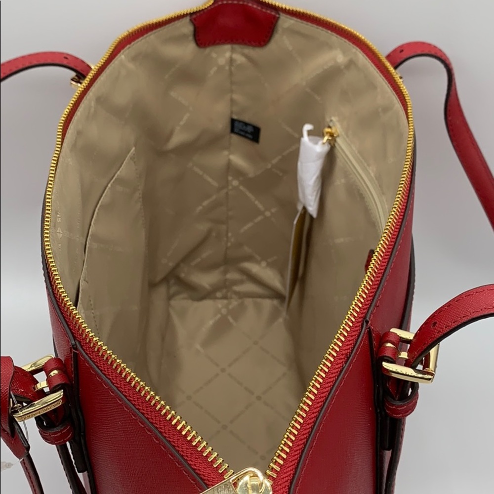 MICHAEL KORS CIARA LG TZ TOTE SCARLET 35T8GC6T9L - Picture 14 of 16